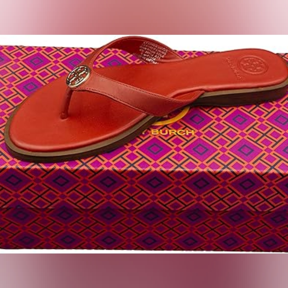 Tory Burch Pearce thong sandal, size 9, Poppy red
